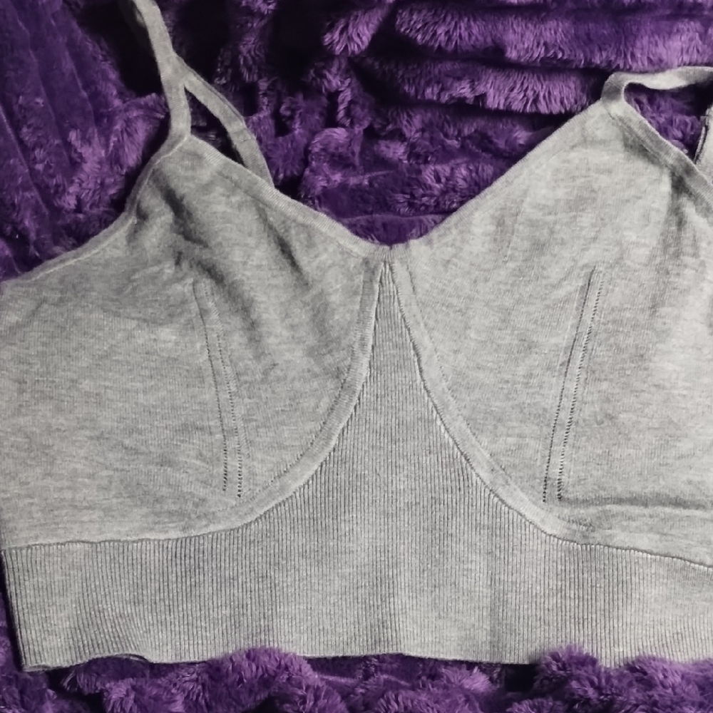 A New Day Gray Crop Top